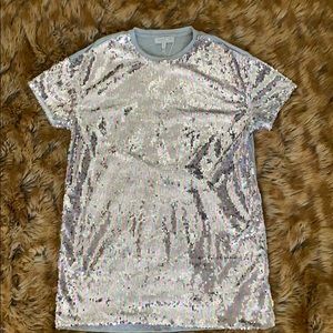 Sequenced Shirt Dress